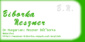 biborka meszner business card